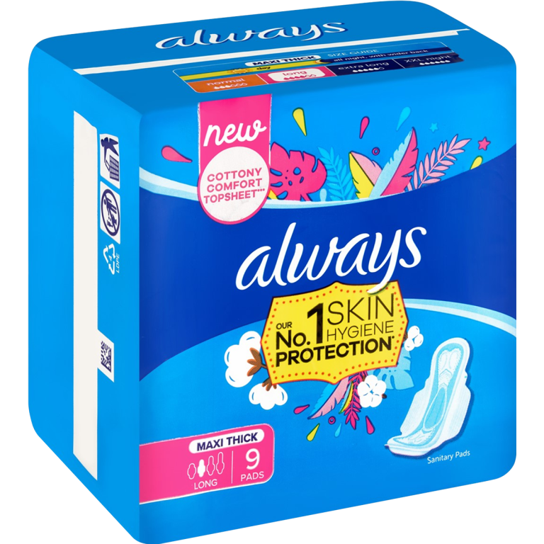 2200 - ALWAYS MAXI PADS - LONG 9'S