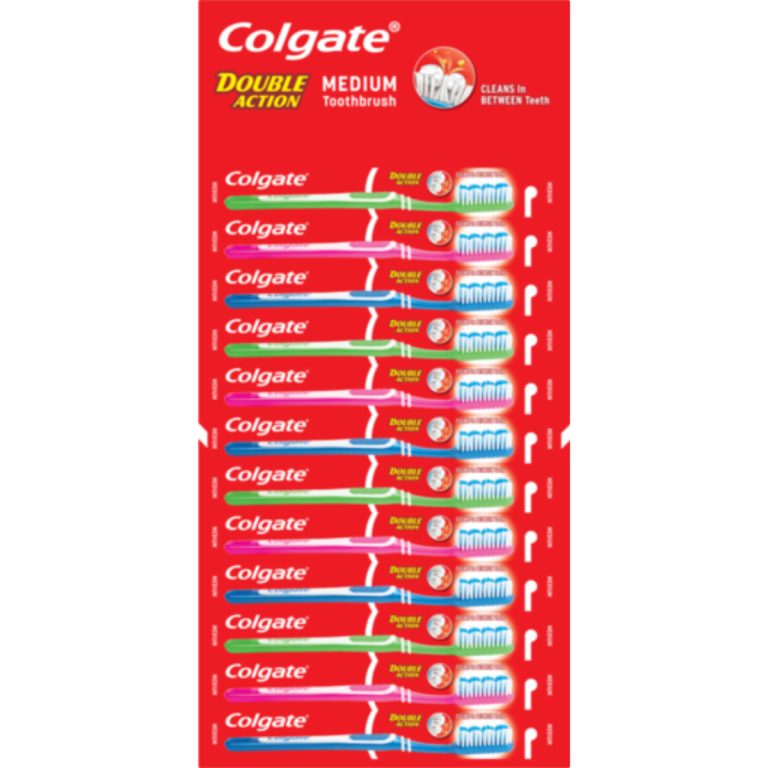 3032 - COLGATE DOUBLE ACTION TOOTHBRUSH CARD 12'S