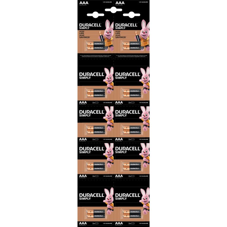 9770 - DURACELL BATTERIES 2X10'S AAA HBDC - 20'S