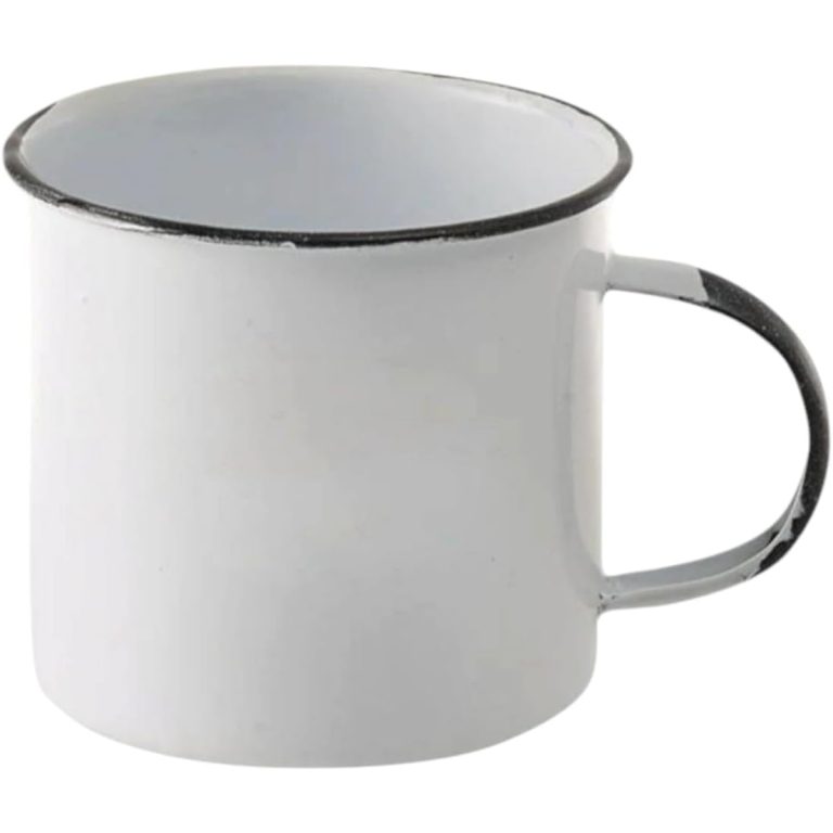 NEW WORLD ENAMEL MUG WHITE