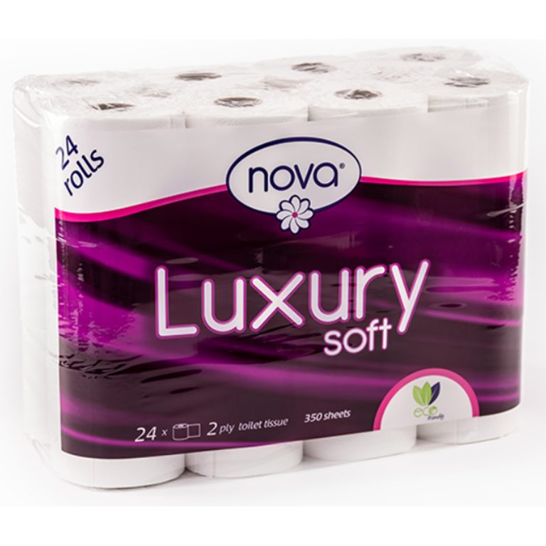 NOVA LUXURY 2-PLY TOILET ROLLS PURPLE 2x24'S