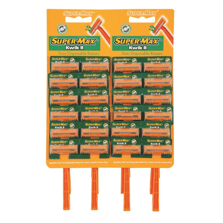 SUPERMAX KWIK 2 DISPOSABLE RAZORS 24'S