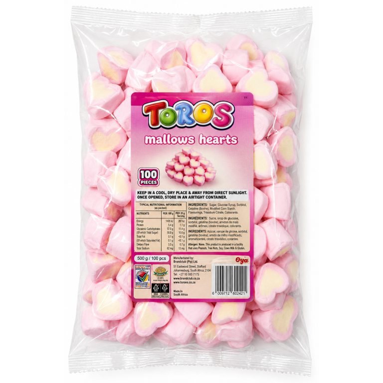 TOROS MALLOWS PKT - HEARTS 100'S