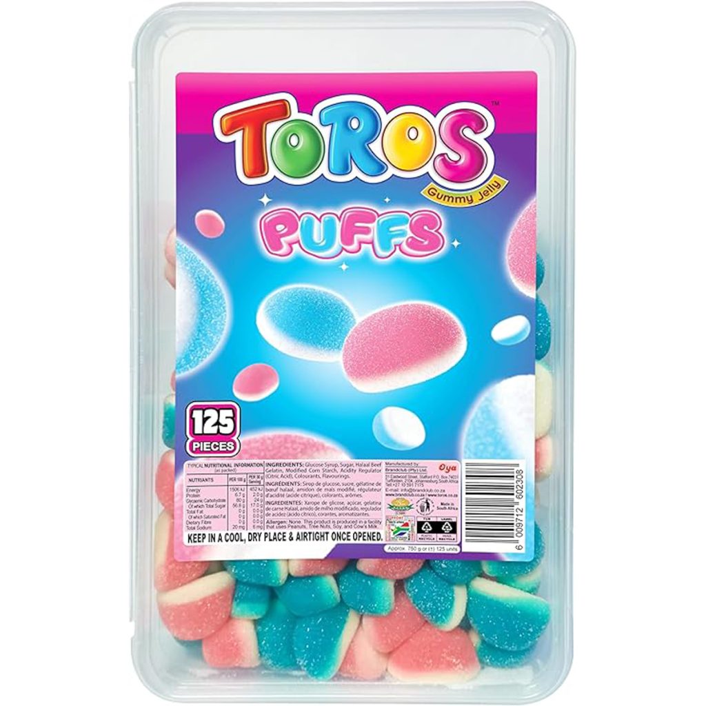 Toros Jellies Tubs Assorted - Puffs 125's