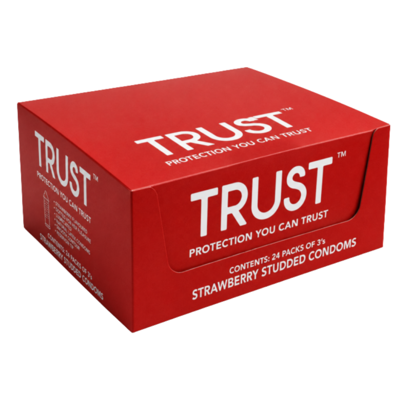 Trust Condoms Studded Strawberry