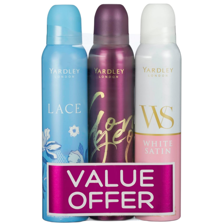 YARDLEY-FEMALE-GORGEOUS-LACE-WHITE-SATIN-VALUE-PACK