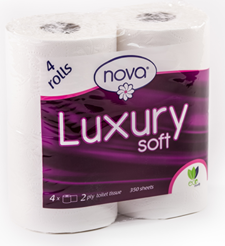 NOVA LUXURY 2-PLY TOILET ROLLS PURPLE 4'S