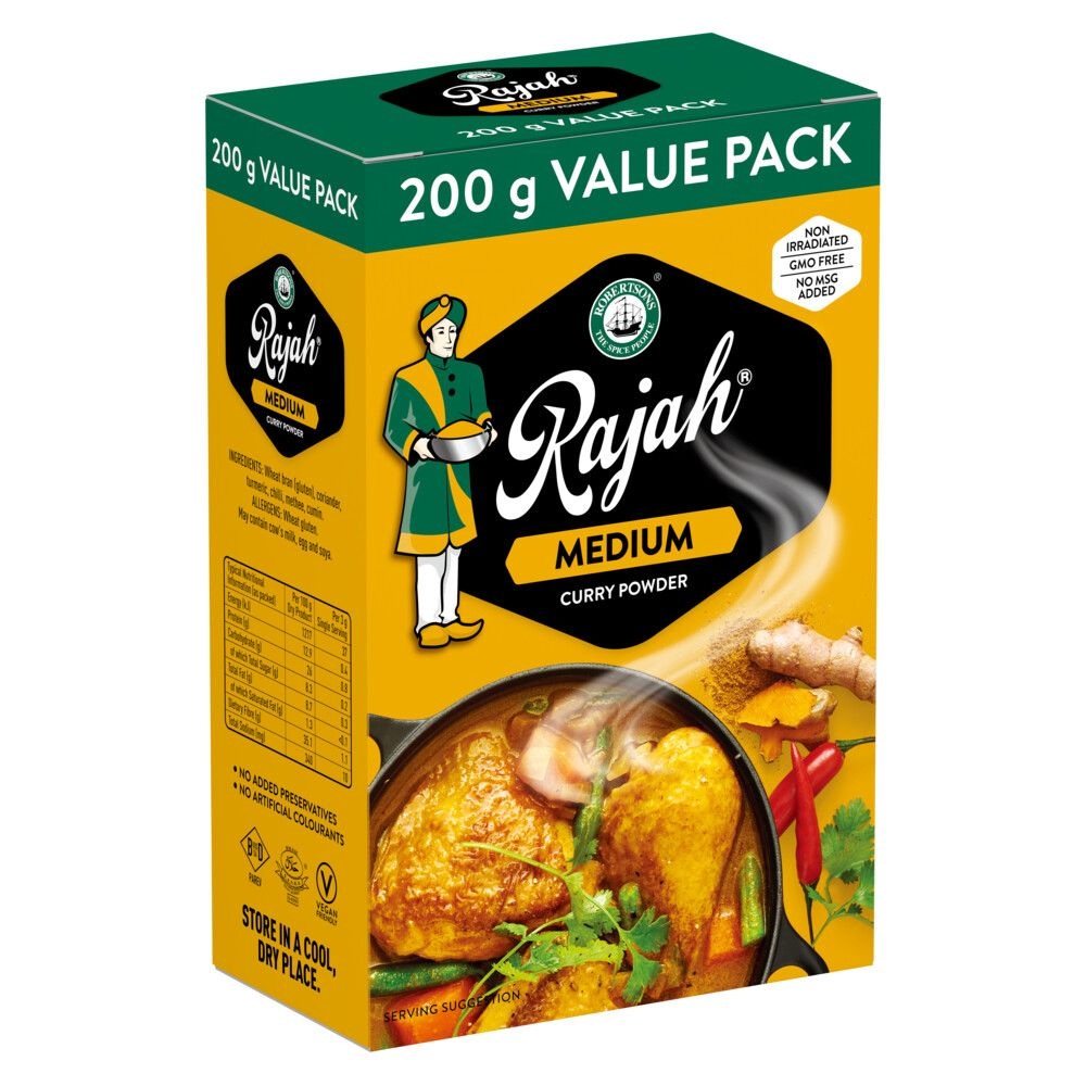Rajah Curry Powder 10x200g - Medium