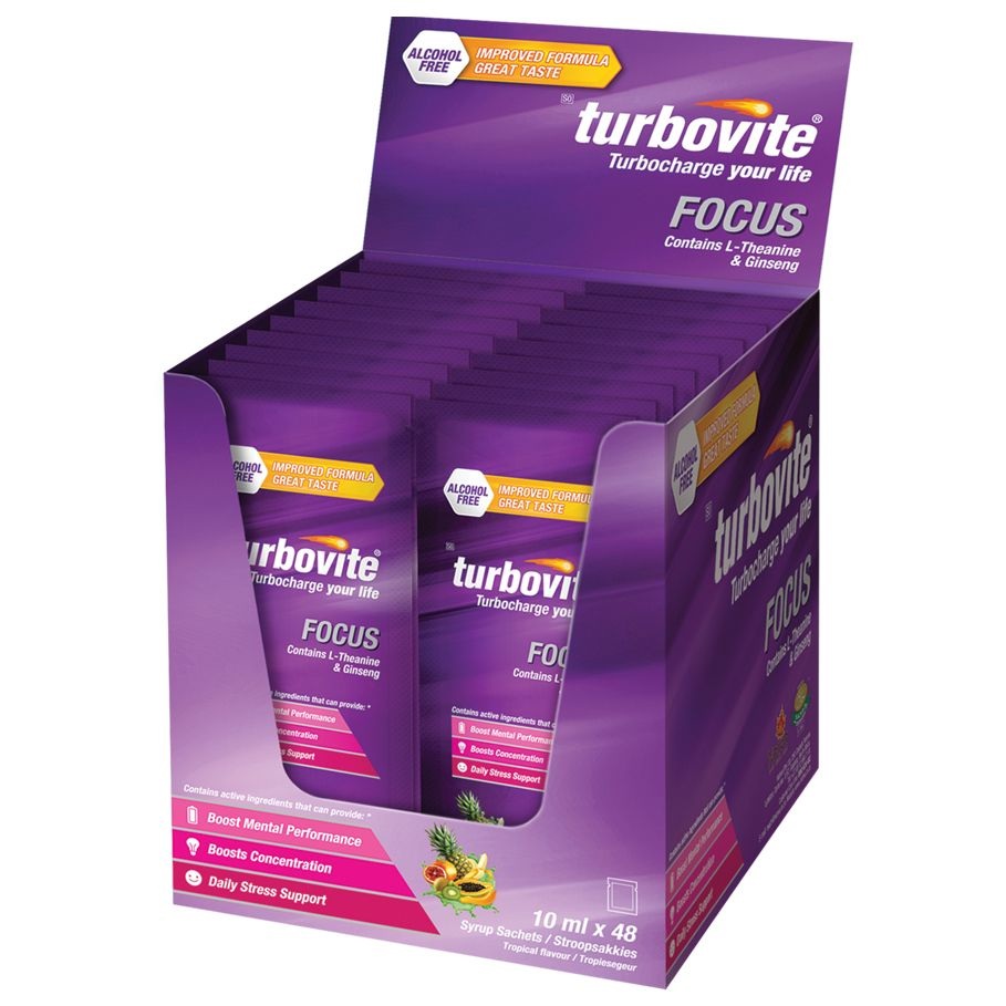 Turbovite Booster Sachets 48x10ml - Focus (Purple)