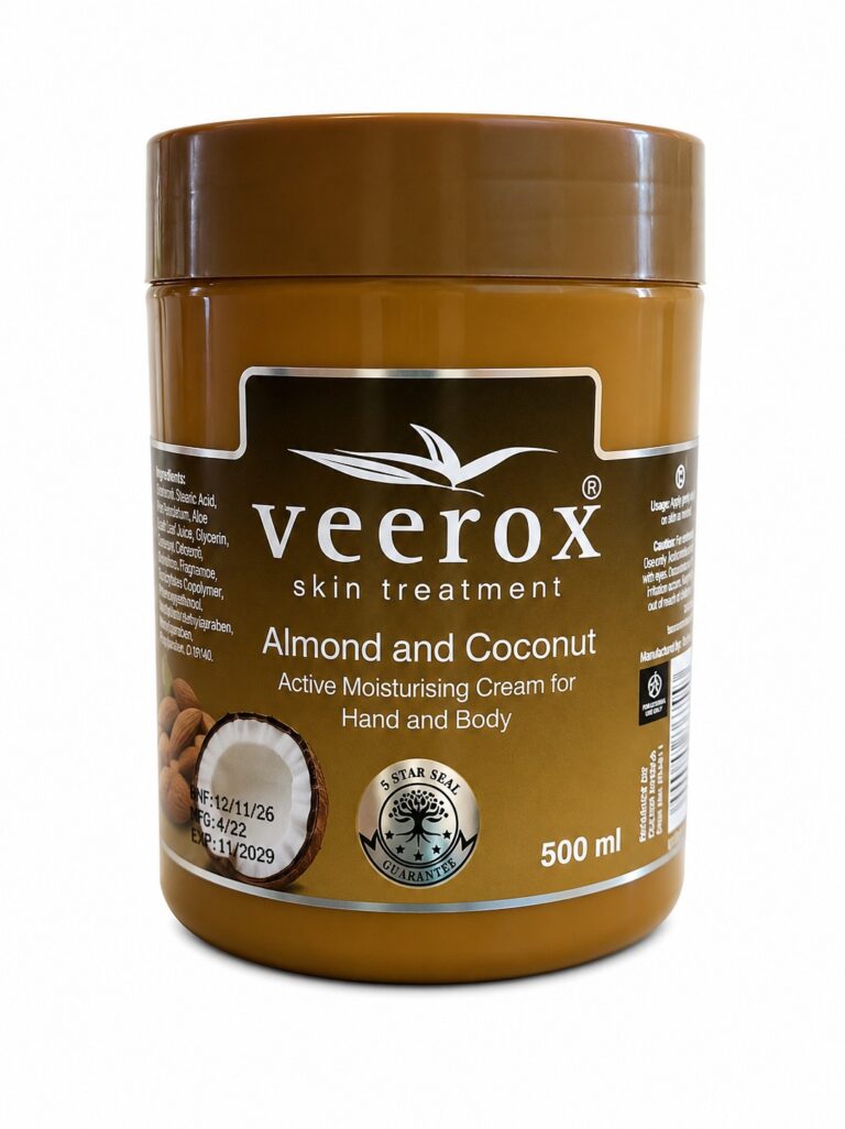 VEEROX BODY CREAM 500ML - ALMOND & COCONUT