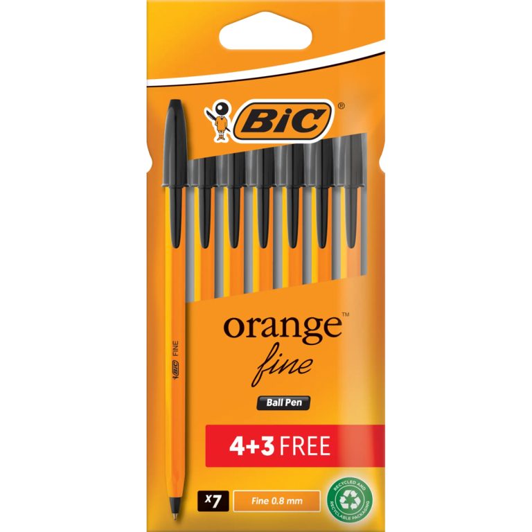 10356 - BIC ORANGE BLISTER PACK BLACK 4+3 - 7's