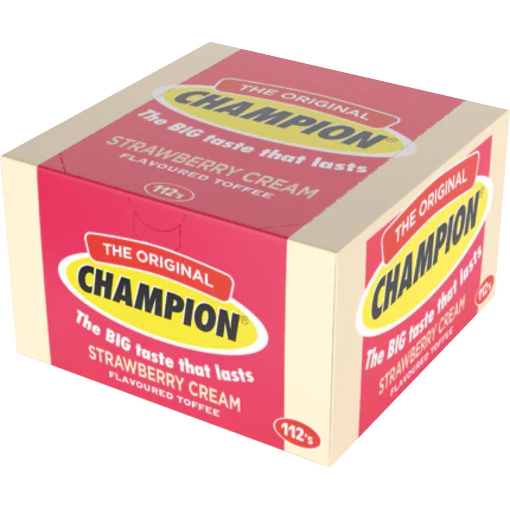 Champion Toffees 112's - Strawberry Cream