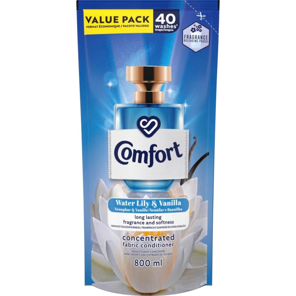 Comfort Fabric Conditioner Refill 1x800ml - Water Lily & Vanilla