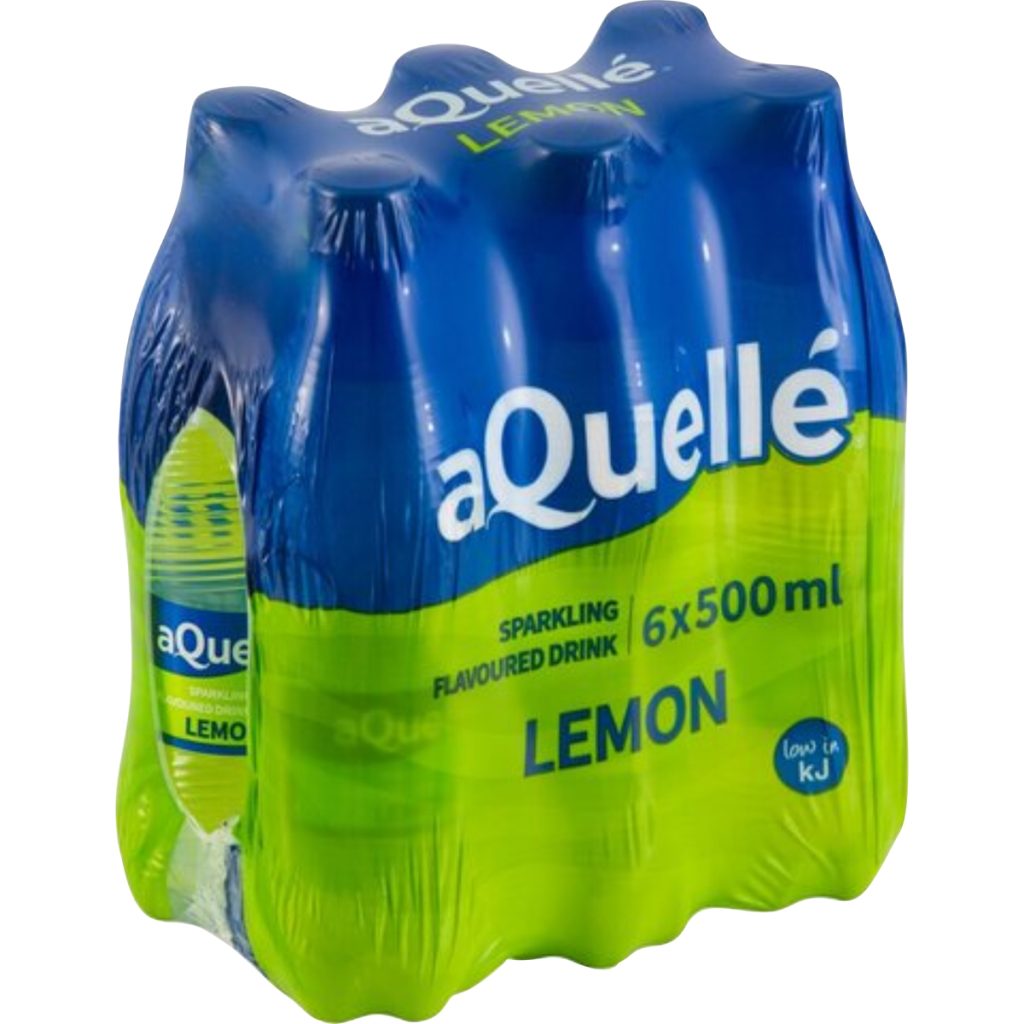 Aquelle Flavoured Water 6x500ml - Sparkling Lemon