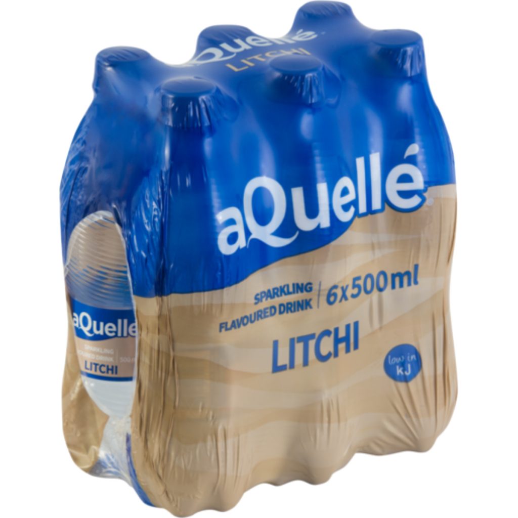 Aquelle Flavoured Water 6x500ml - Sparkling Litchi