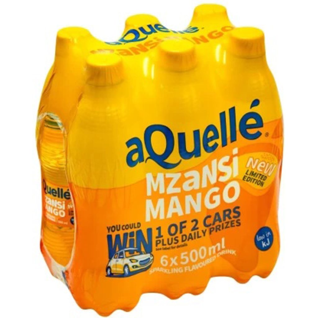 Aquelle Flavoured Water 6x500ml - Sparkling Mango