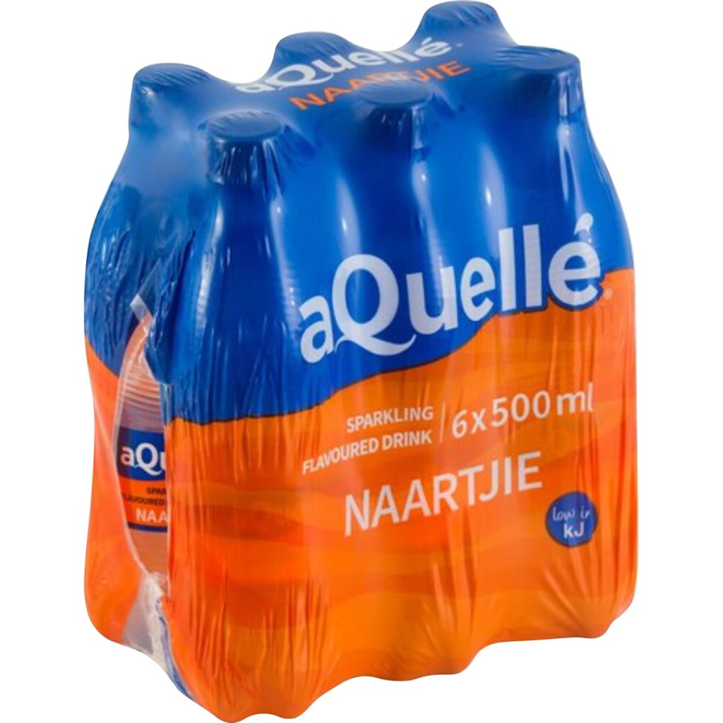 Aquelle Flavoured Water 6x500ml - Sparkling Naartjie