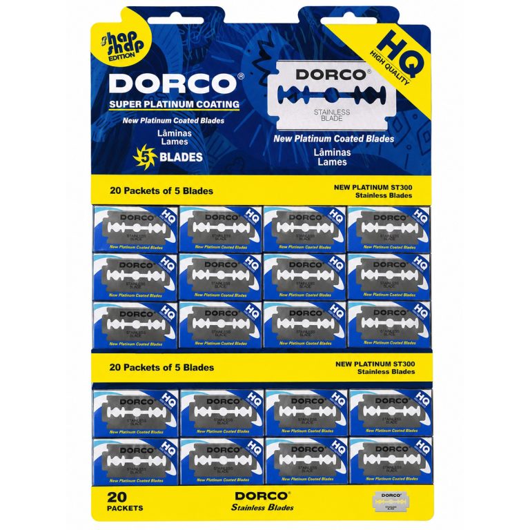 DORCO DOUBLE EDGE BLADE DISPLAY CARD 20x5'S