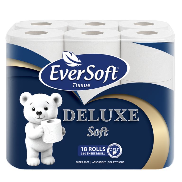 EVERSOFT DELUXE 2-PLY TOILET ROLLS BLUE 18's