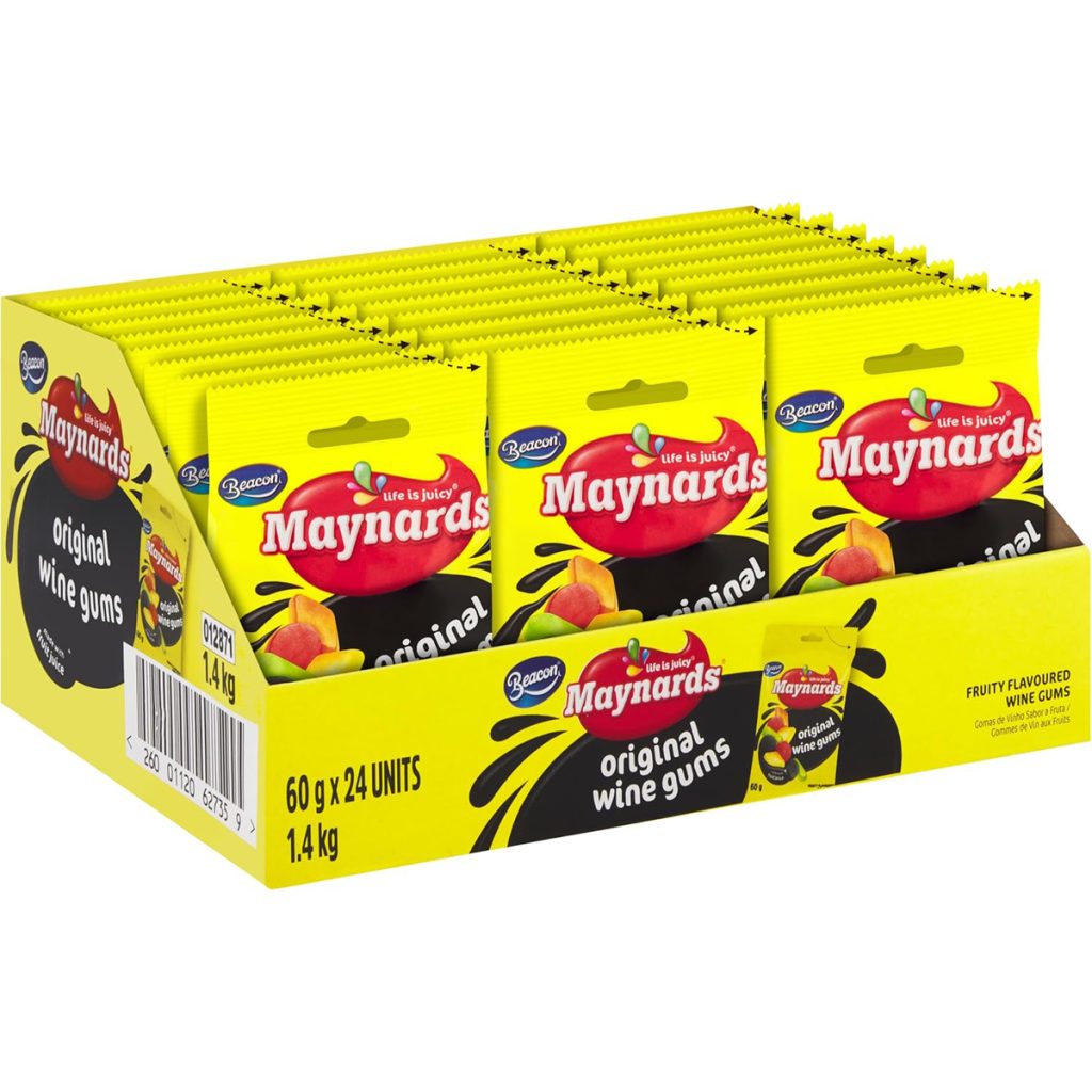 Maynards Gums & Jellies 24x60g - Wine Gums