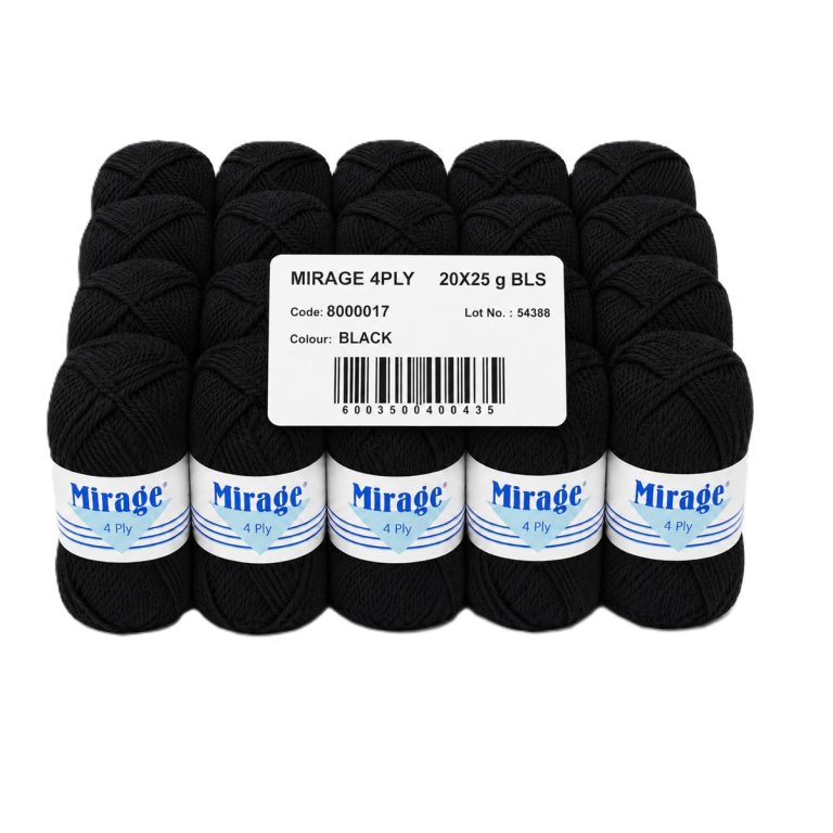 MIRAGE WOOL 4-PLY - BLACK #17
