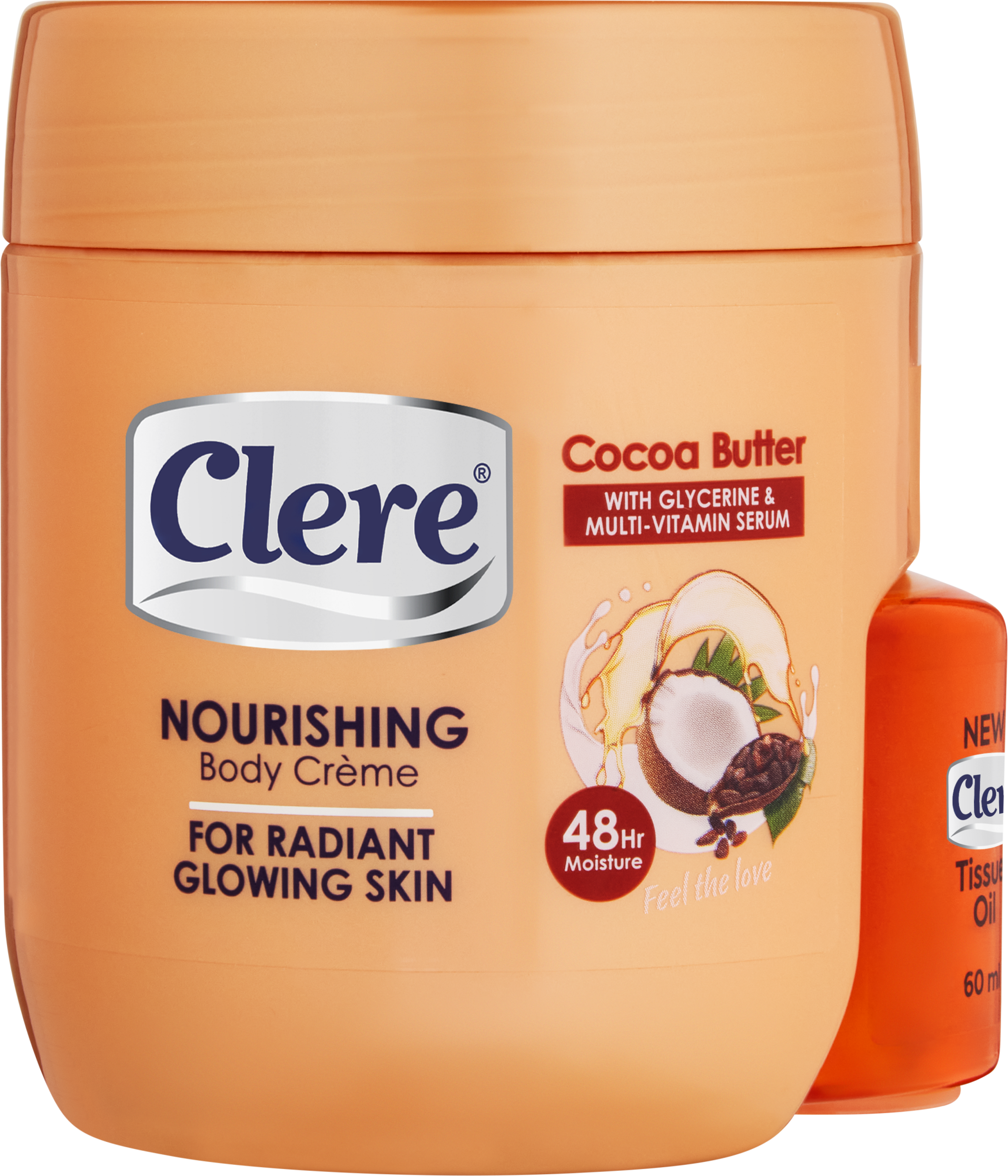 Clere Duo Body Creme & Tissue Oil – Cocoa Butter