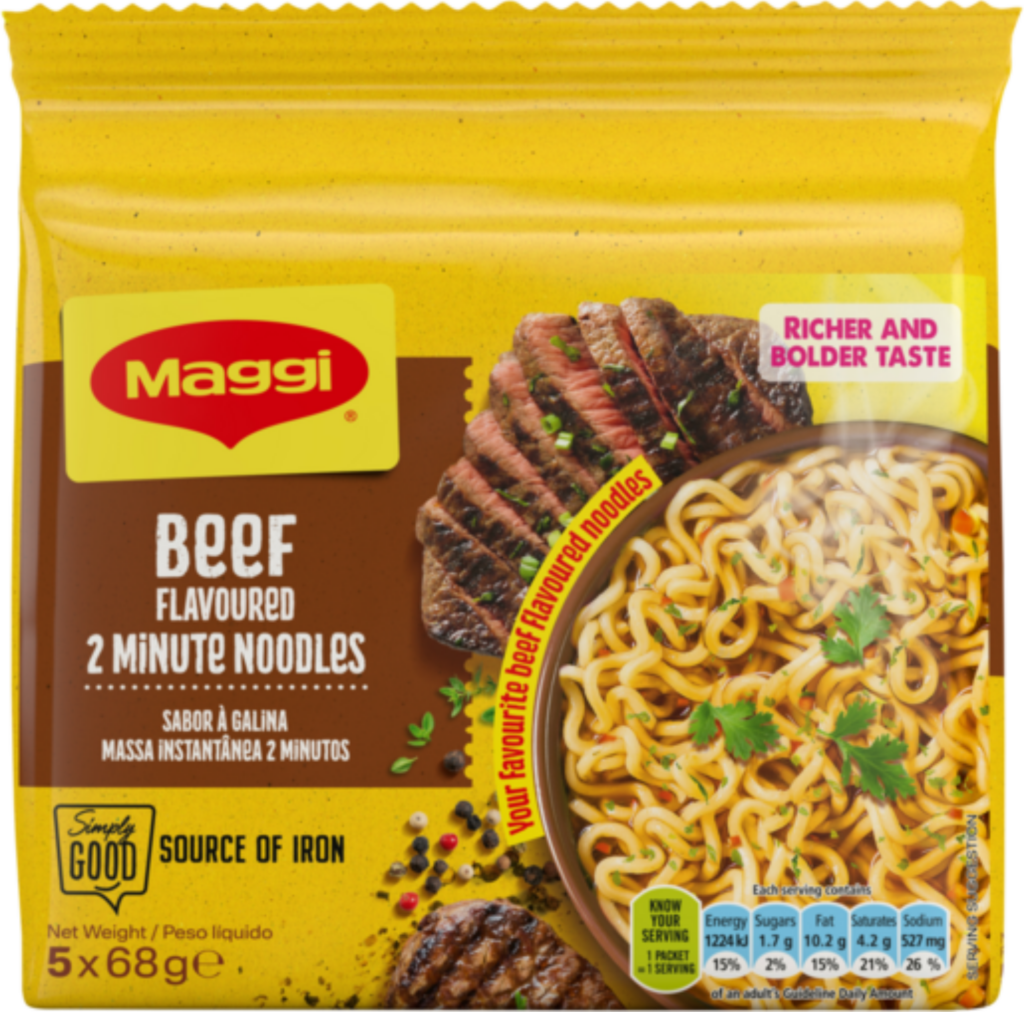 Maggi 2-Minute Noodles 5x68g - Beef