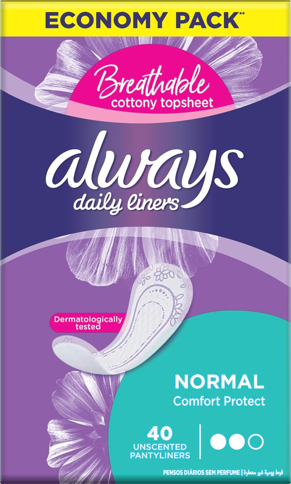Always Liners Normal 40’S – Scented