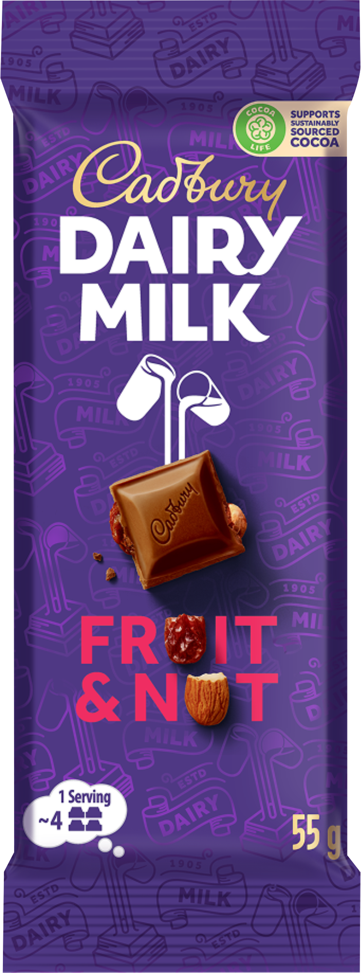 Cadbury Slabs 55G – Fruit & Nut