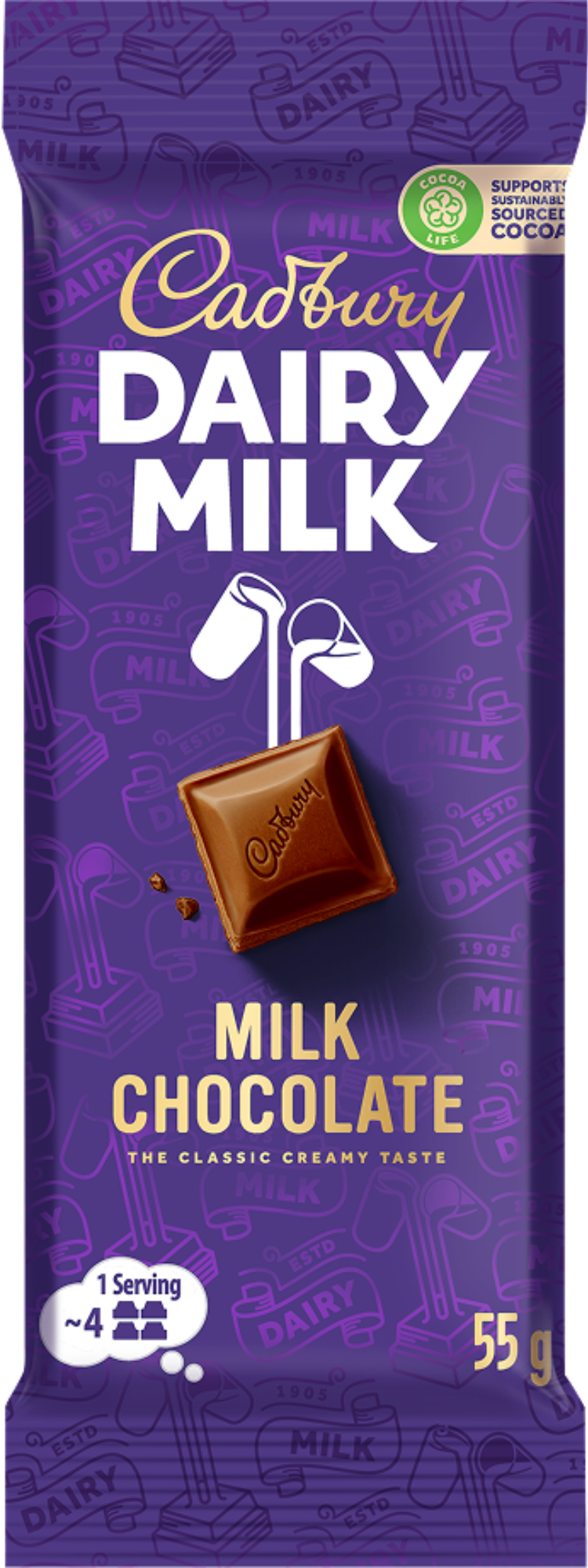 Cadbury Slabs 55G – Dairy Milk