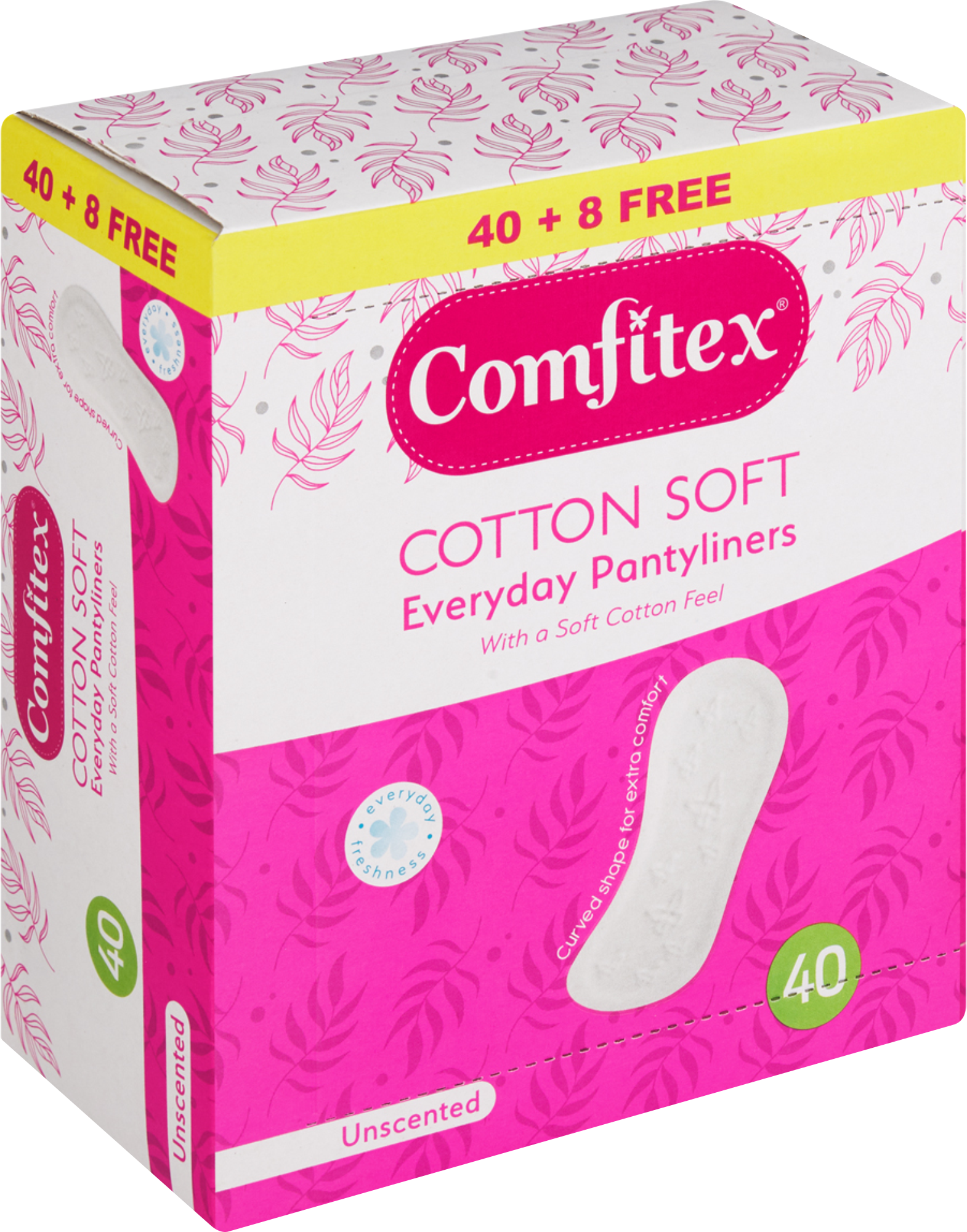 Comfitex Pantyliners 40+8 Free – Unscented