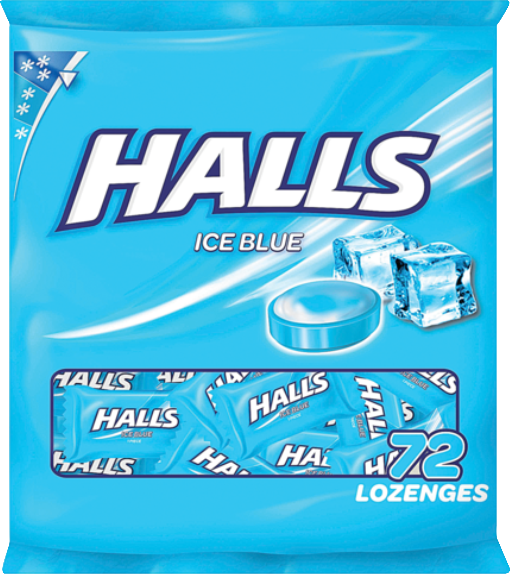Halls Lozenges Polybag – Ice Blue