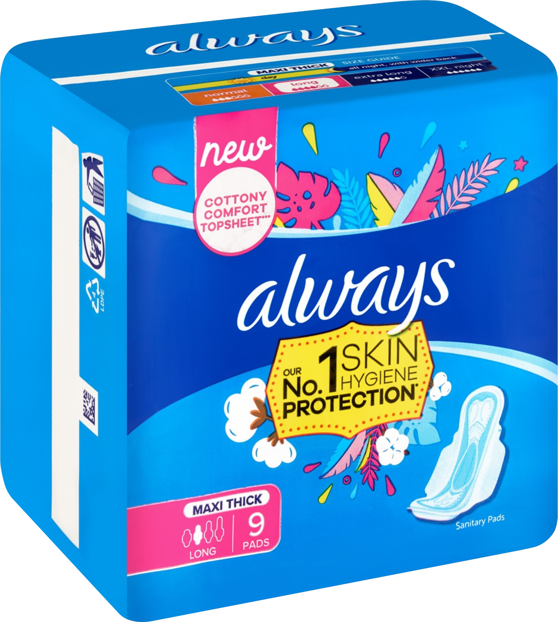 Always Maxi Pads – Long 9’S Raha