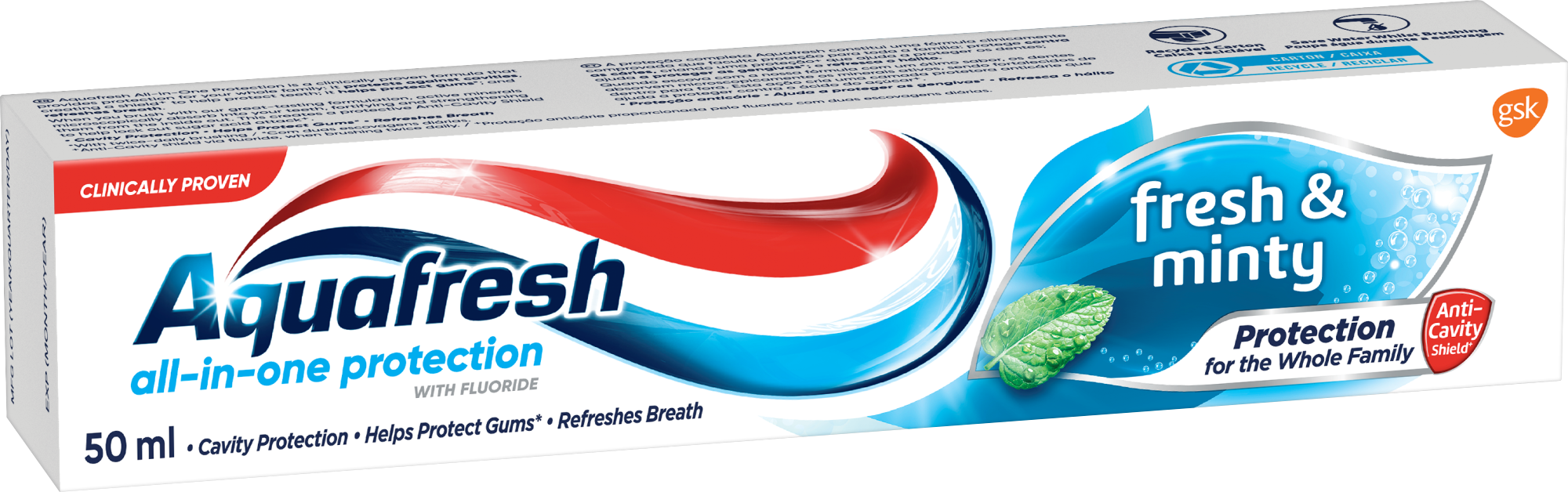 Aquafresh Toothpaste 50M – Fresh & Minty