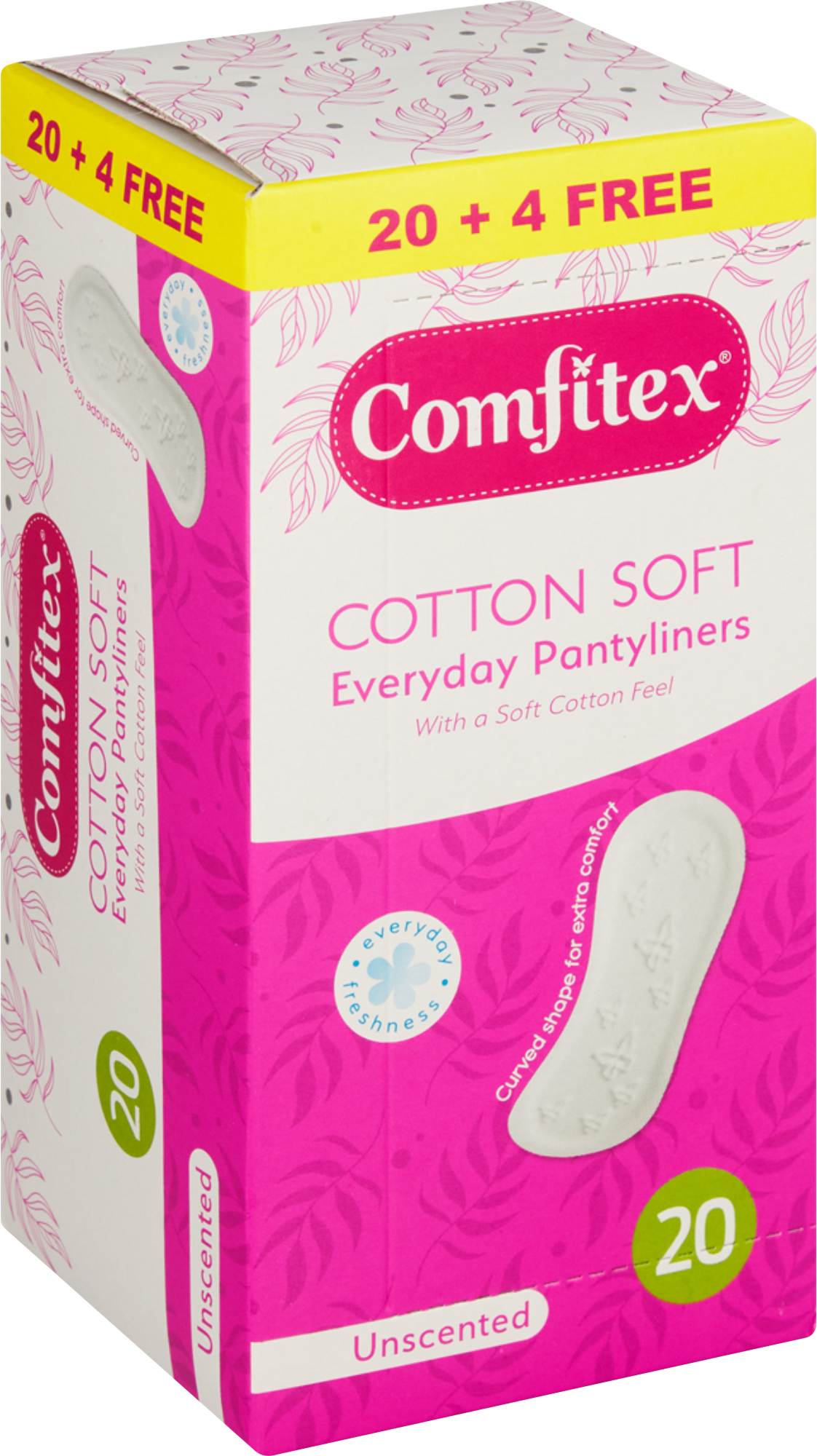 Comfitex Pantyliners 20+4 Free – Unscented