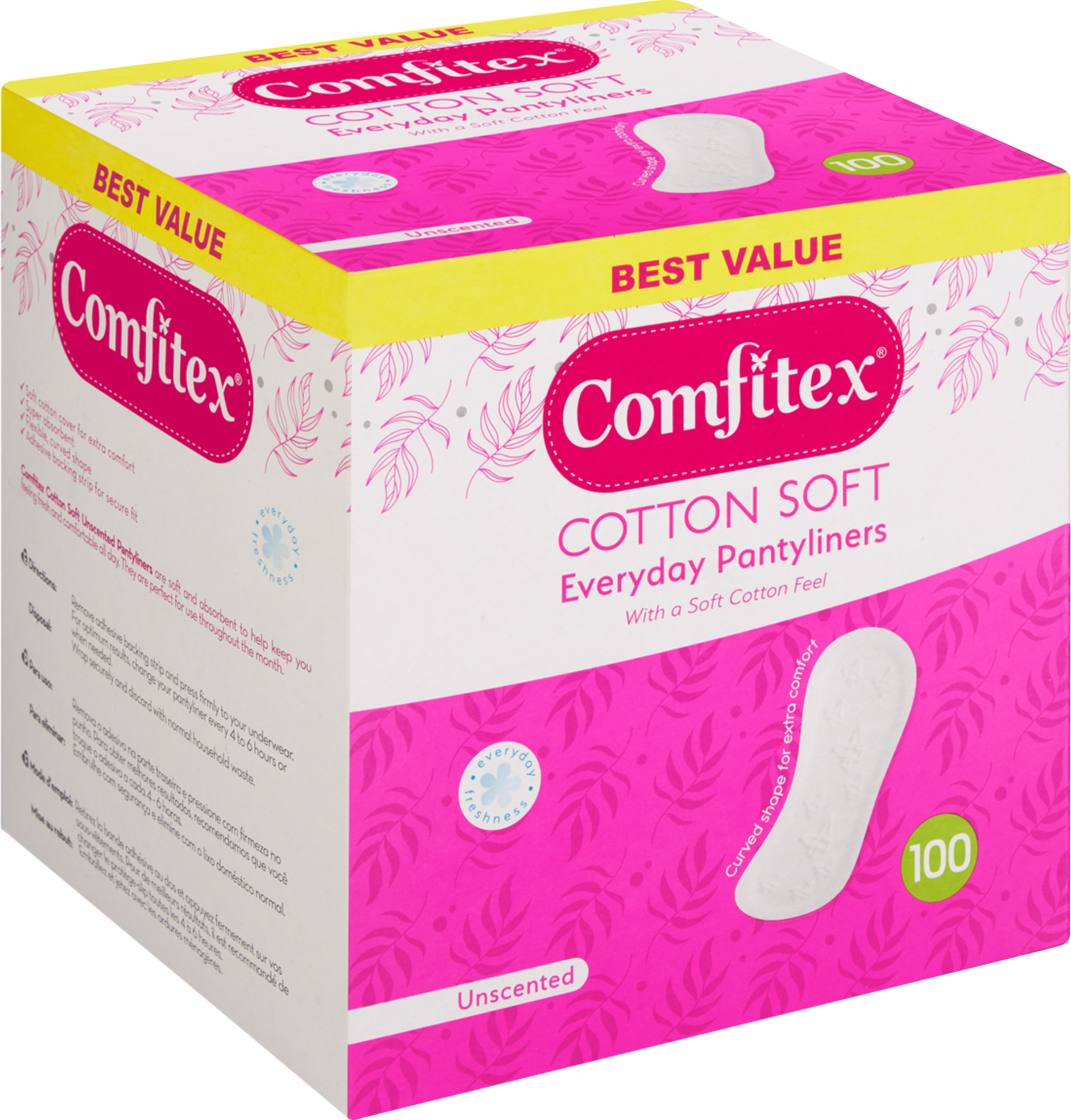Comfitex Pantyliners 100’S – Unscented