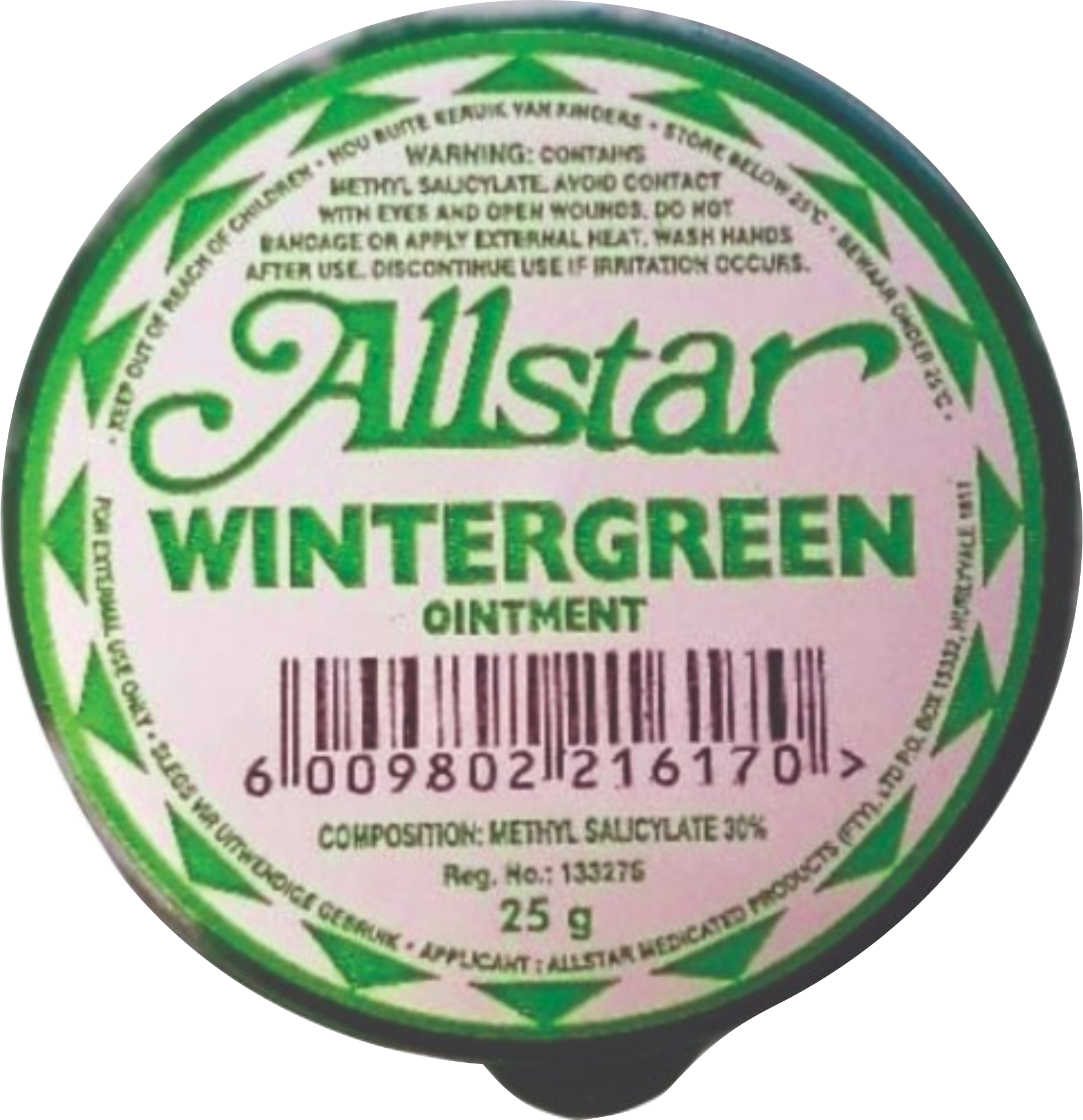 All Star Winter Green Rub 25G