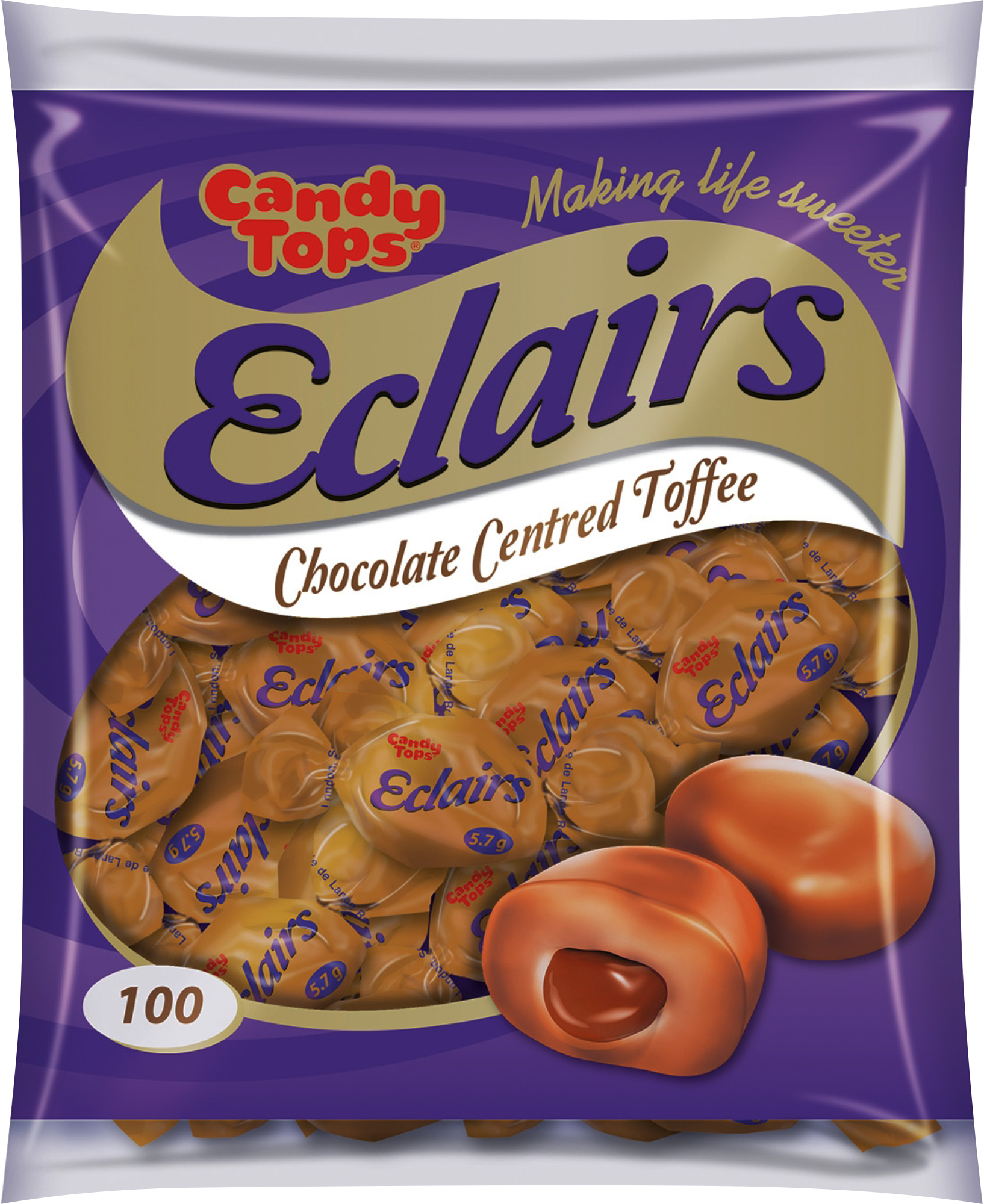Candy Tops Choc Eclairs 100’S