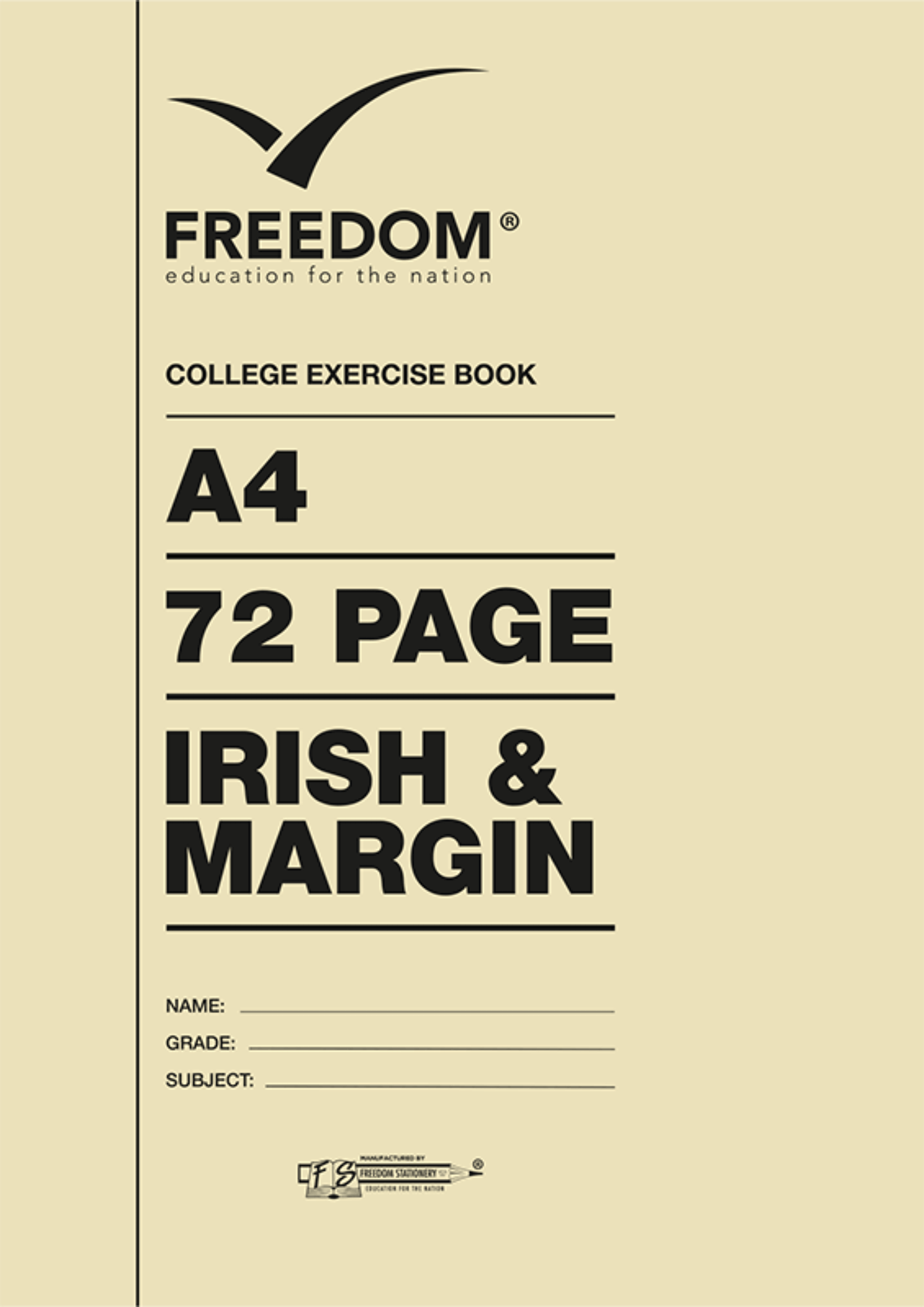 Freedom College Books A4 72Pg Irish