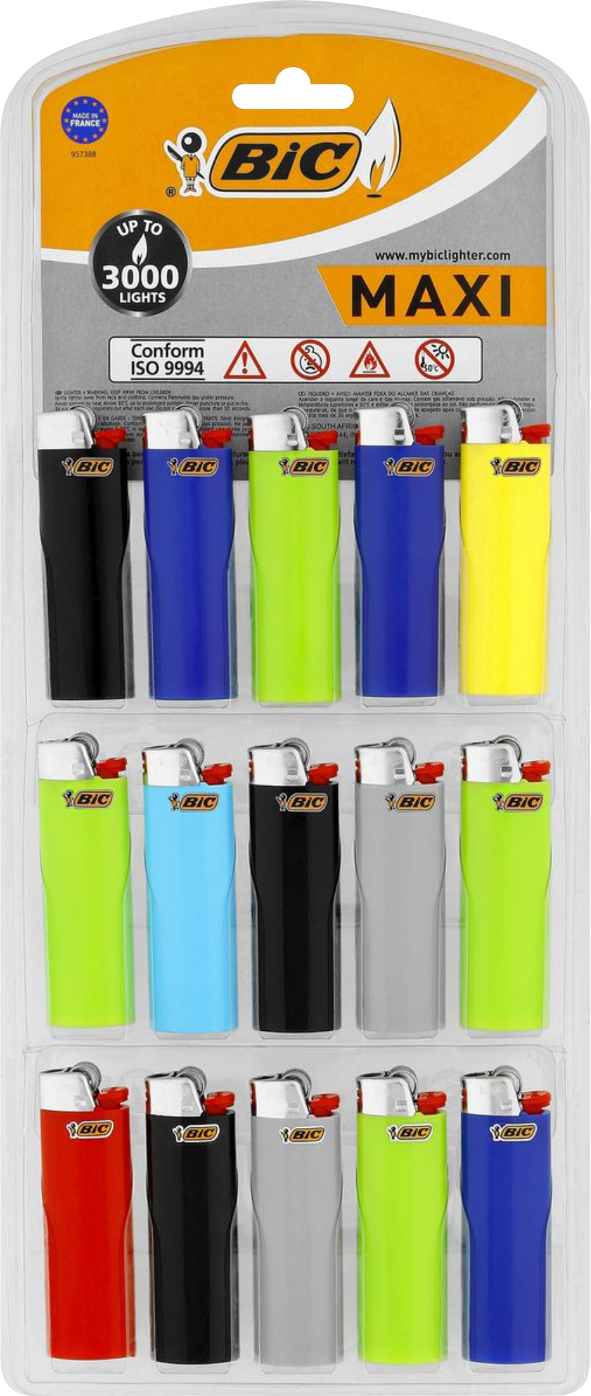 Bic J.6. Maxi Lighters Display Card