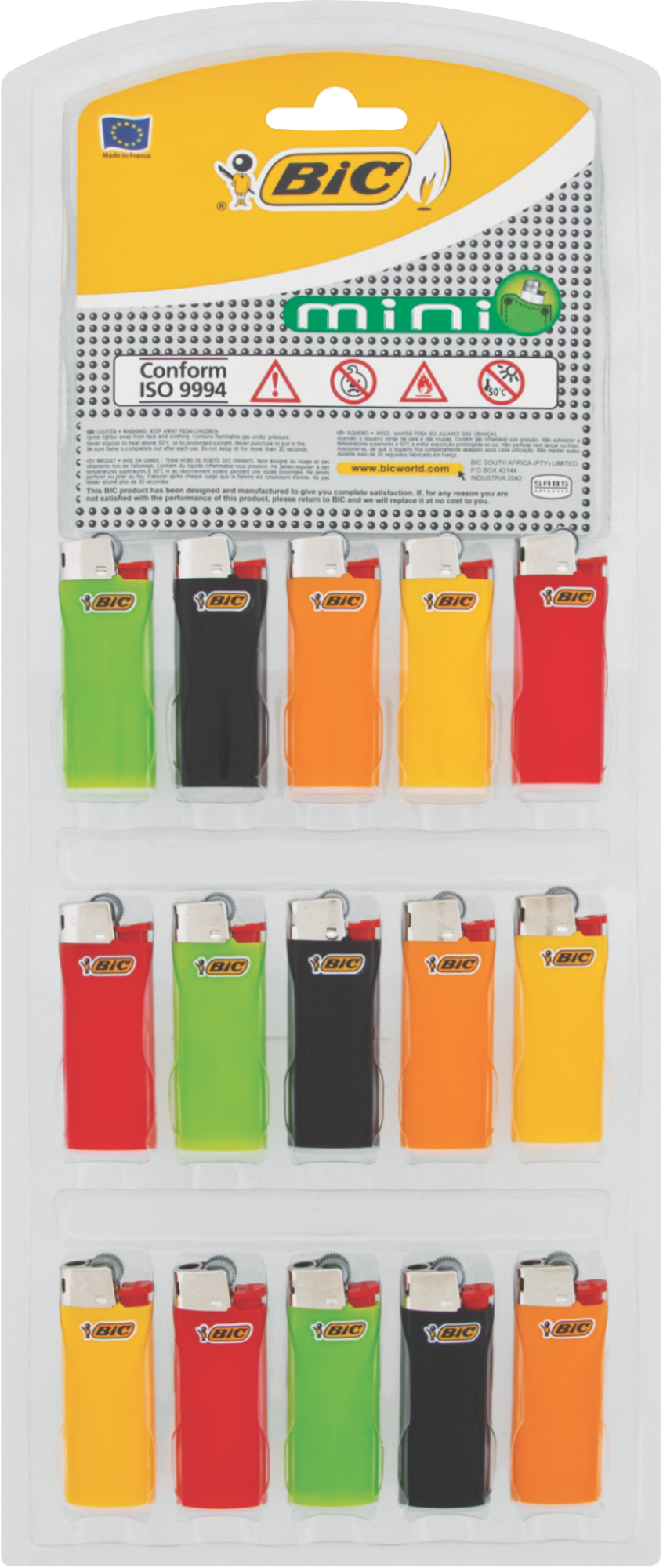 Bic J.5. Mini Lighters Display Card