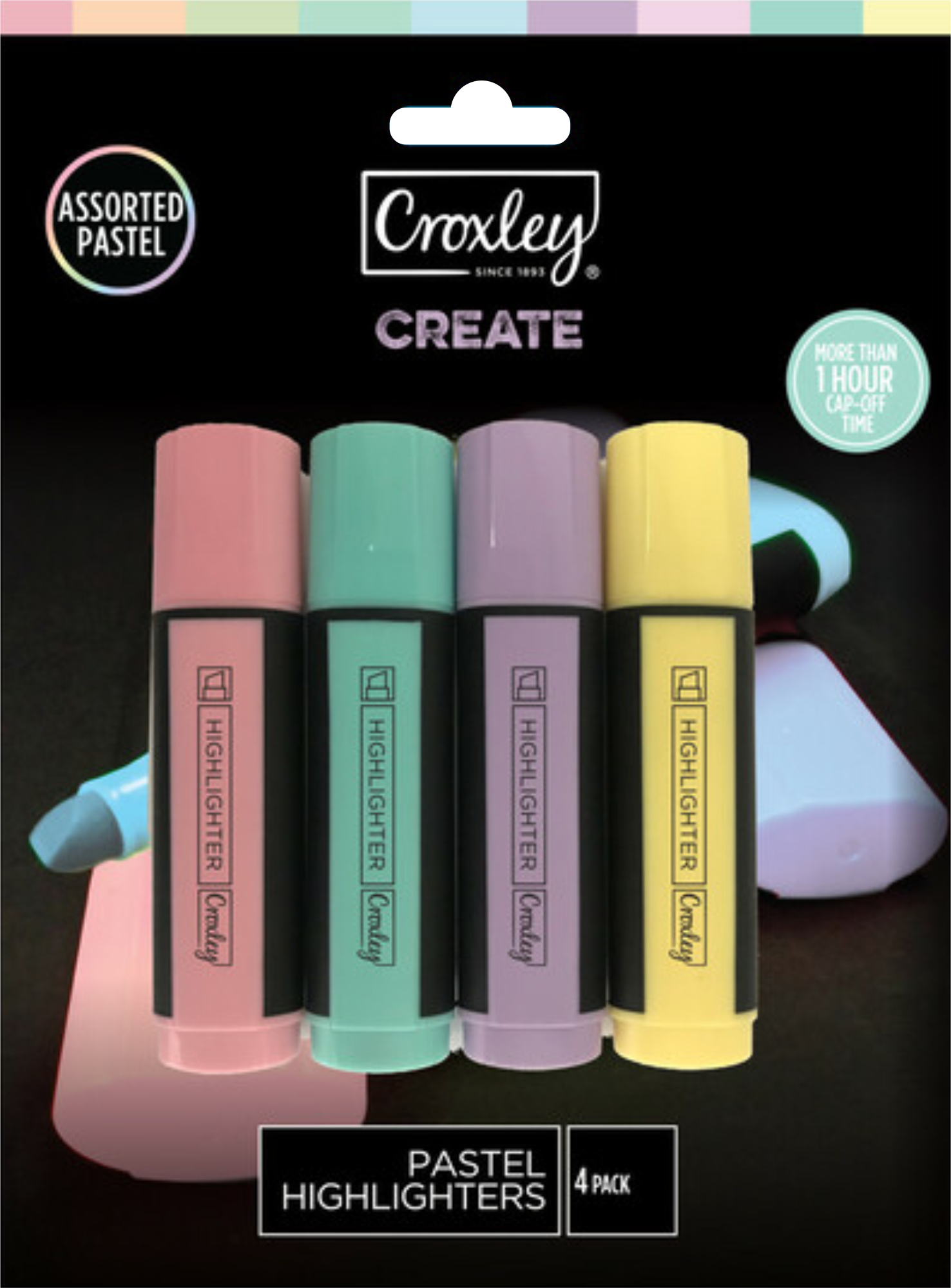 Croxley Pastel Highlighters 4’S