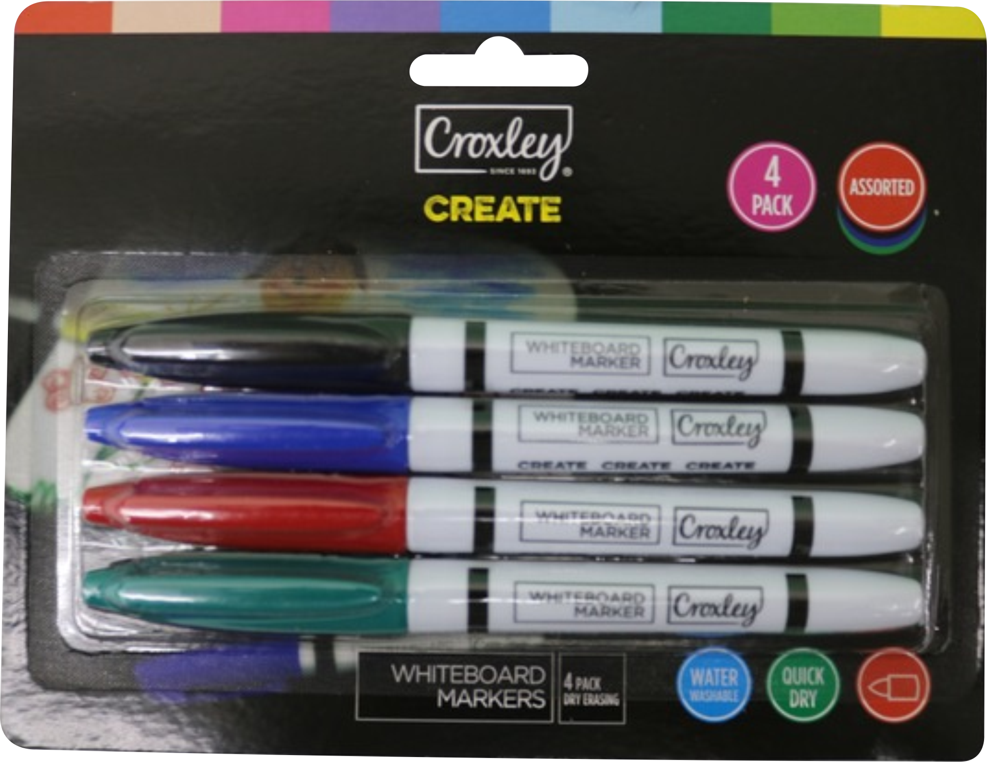 Croxley White Board Markers 4’S