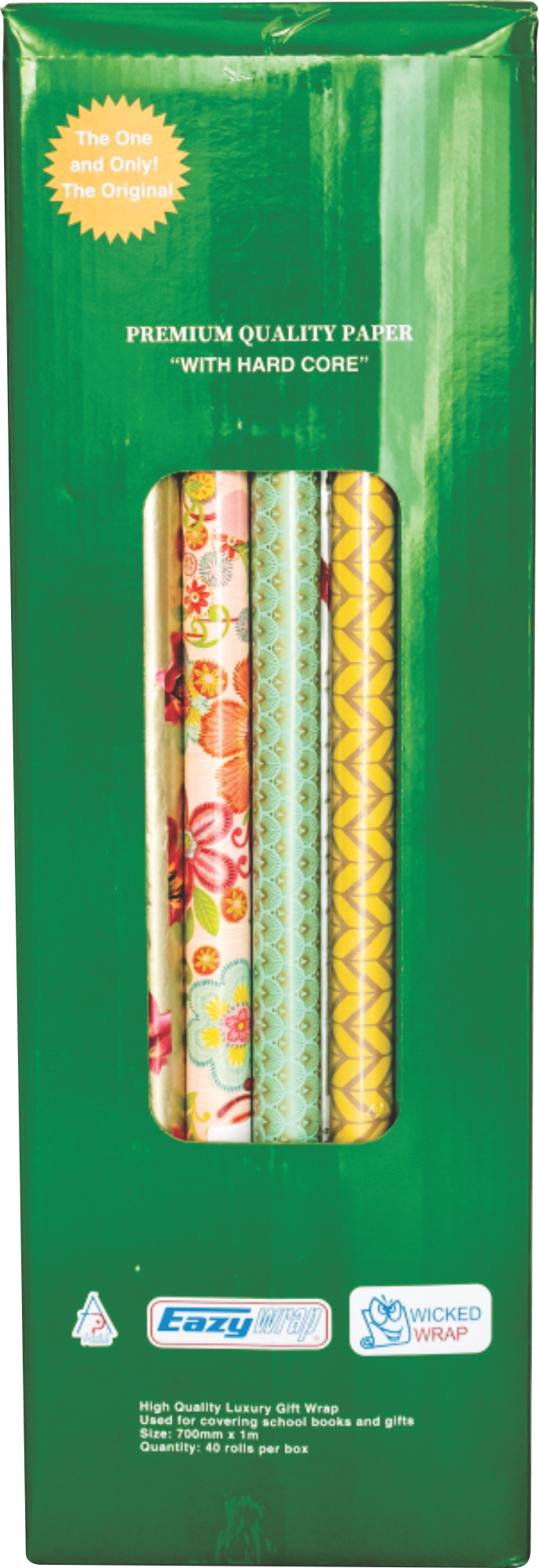 Gift Wrap 700Mmx1Mt With Core (Green Box)