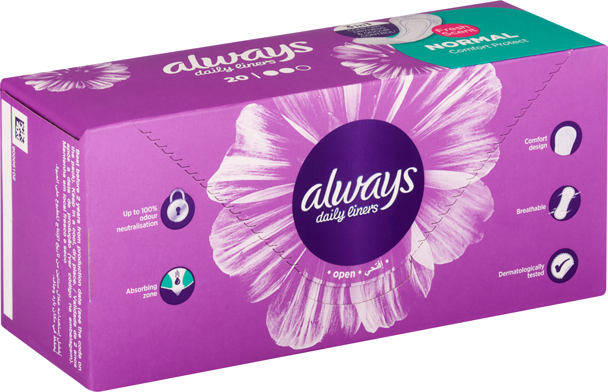 Always Liners Normal 20’S – Scented