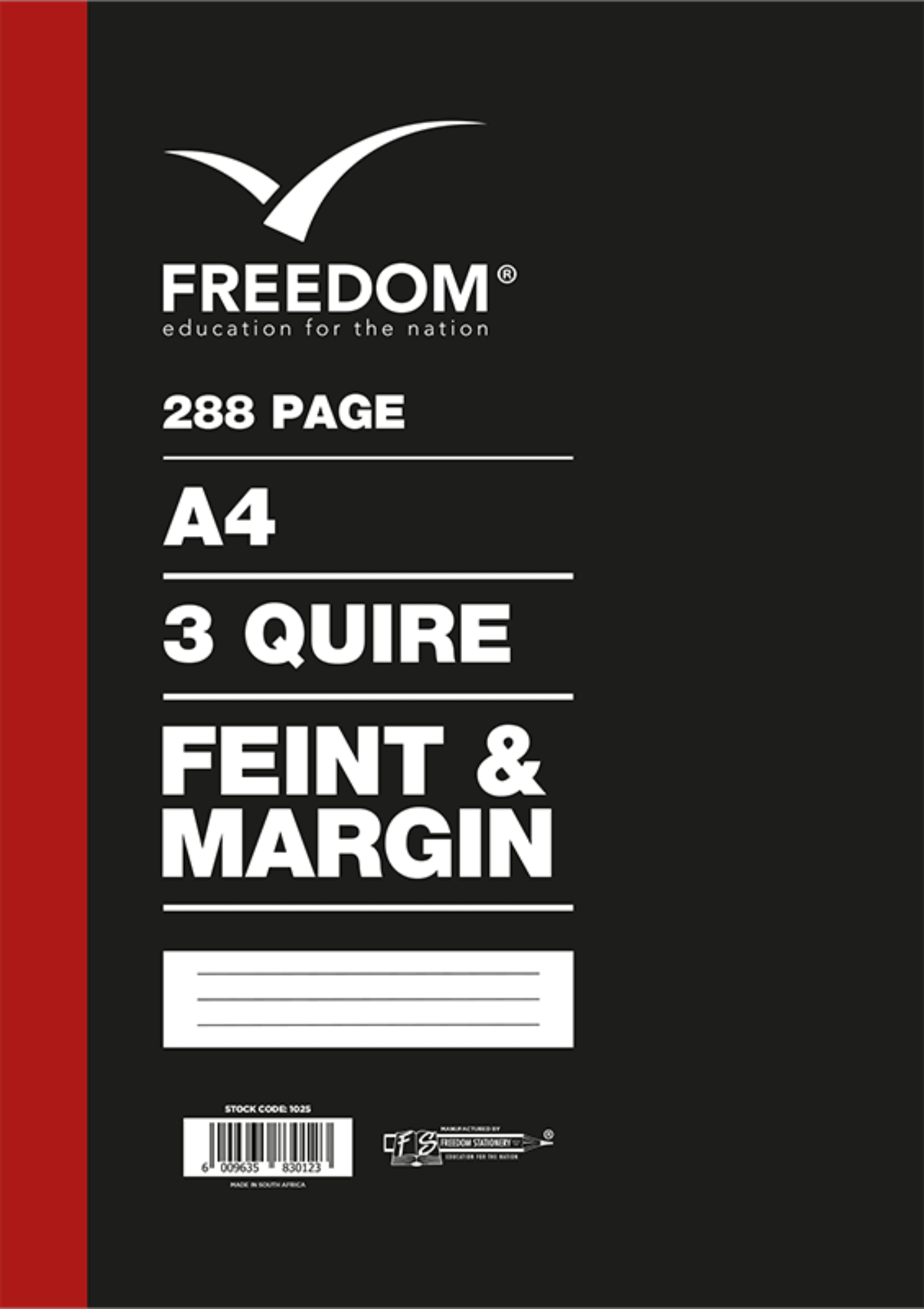 Freedom Counter Books 3 Quire 288Pg Feint