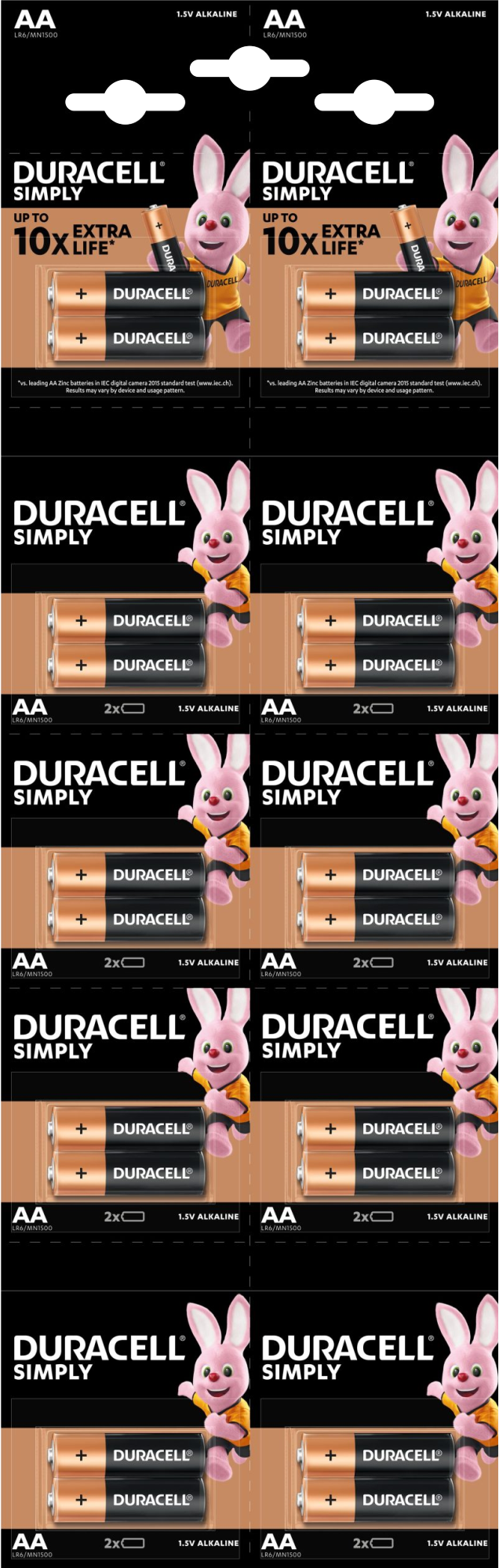 Duracell Batteries 2X10’S Aa Hbdc